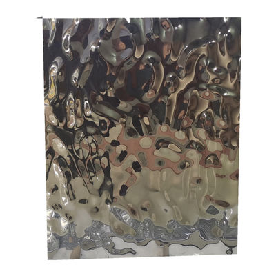 Water Rippled Color Stainless Steel Plate Metal Decorative Sheet ODM